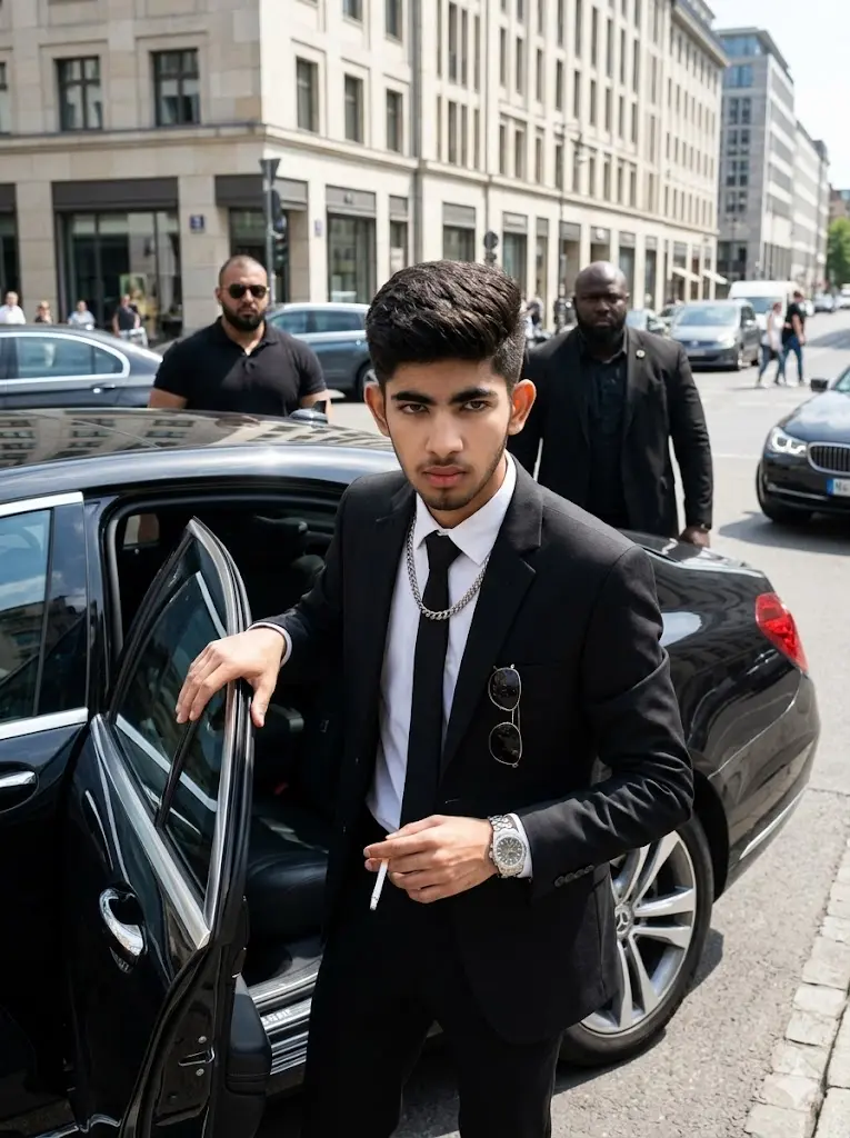 Luxury Car Door Boss Shot