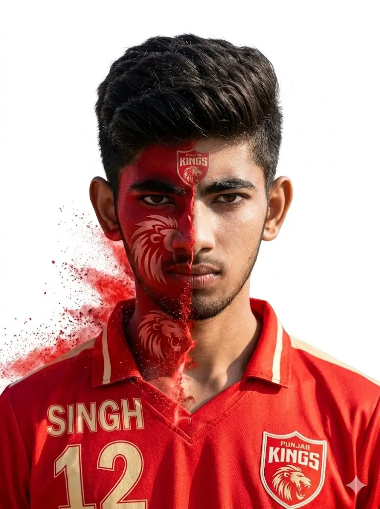 Punjab Kings Split Face Warrior Edit