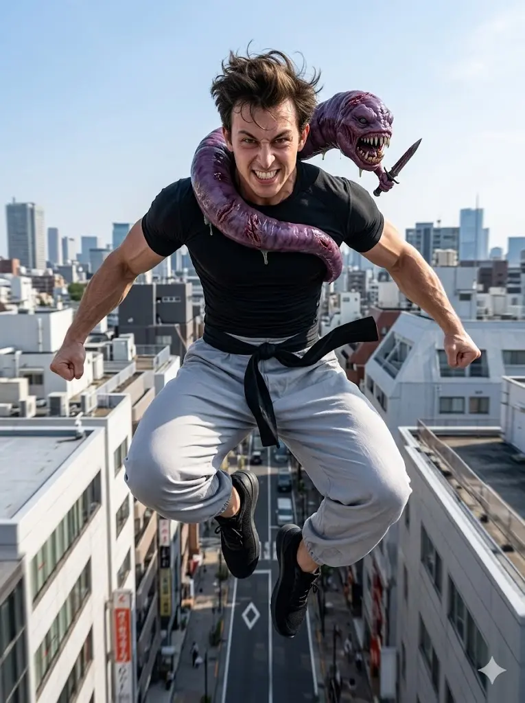 Rooftop Leap Action Frame