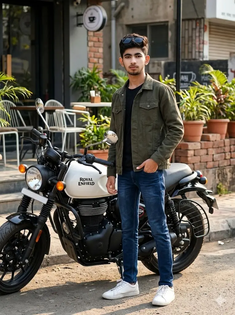 Royal Enfield Hunter 350 Cafe Street Portrait