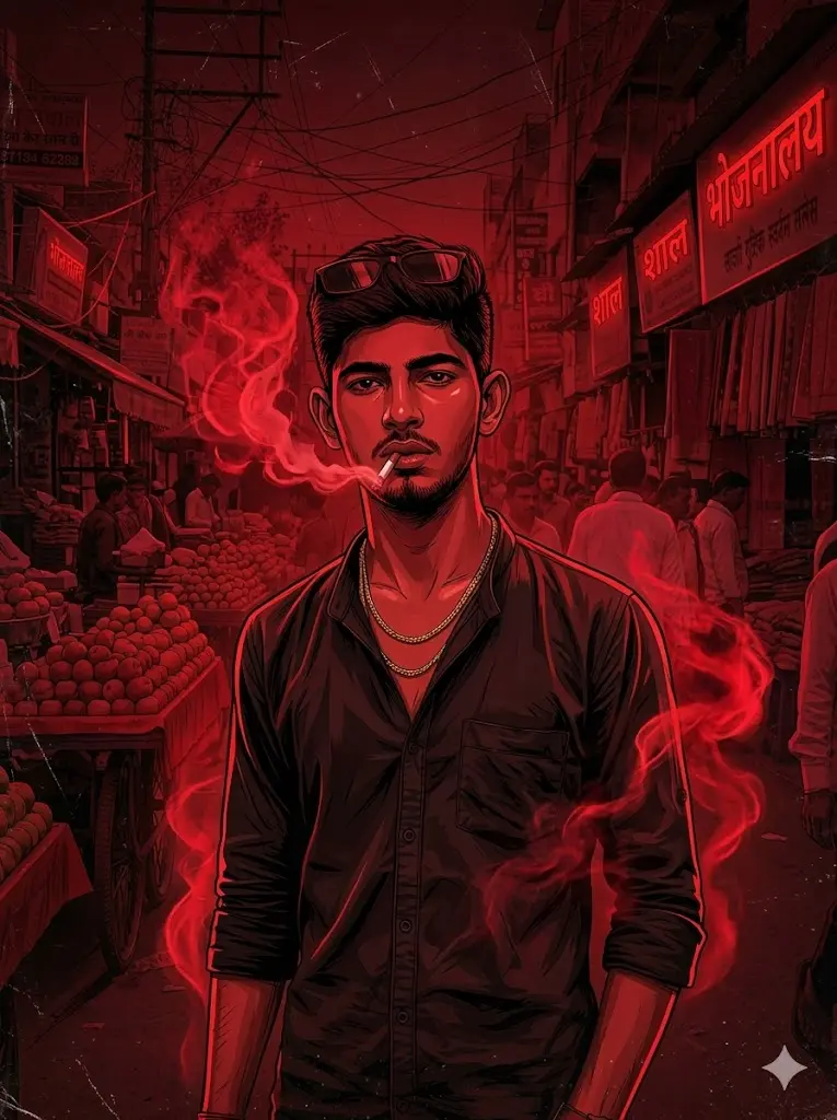 Viral Crimson AI Poster Style