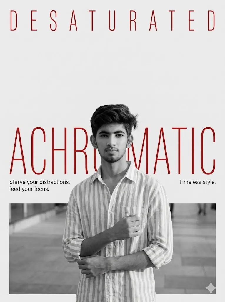 Achromatic Minimal Poster