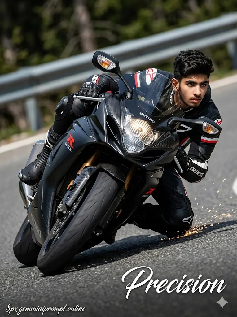 Bike Lean Corner Shot