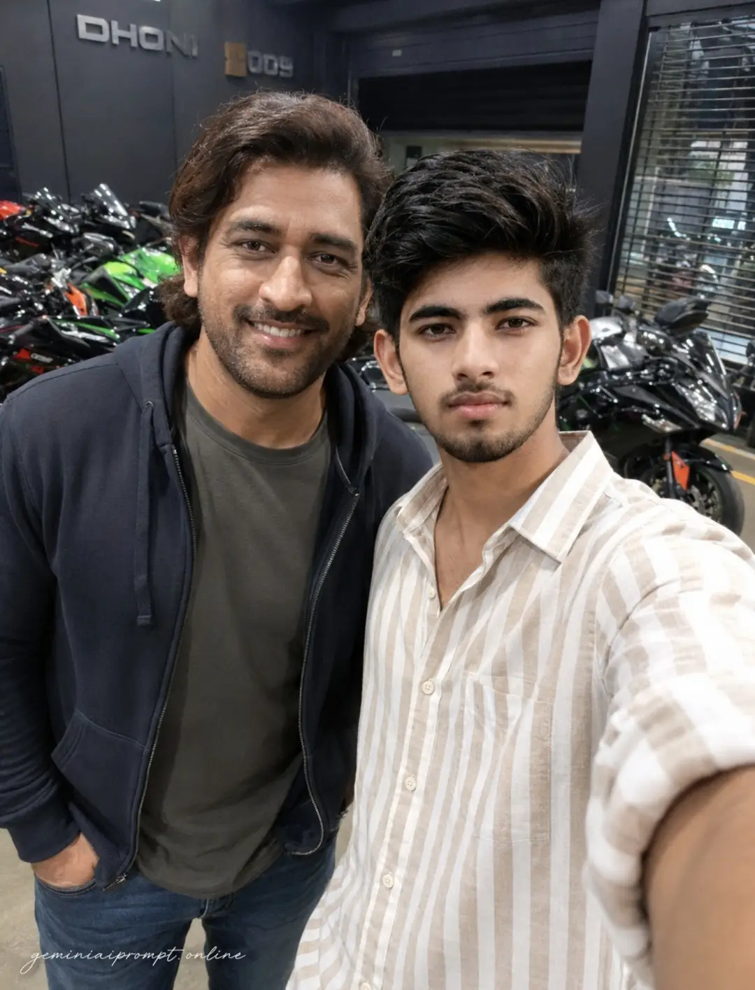 Bike Selfie With Dhoni
