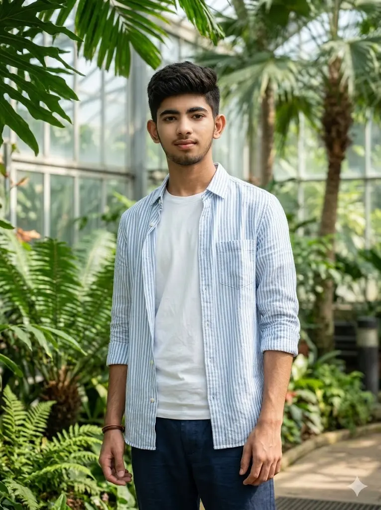 Botanical Garden Striped Look