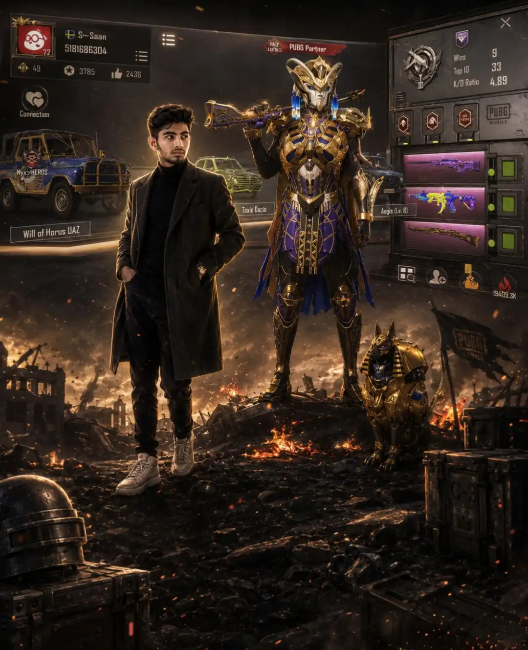 Burning Battlefield BGMI Poster