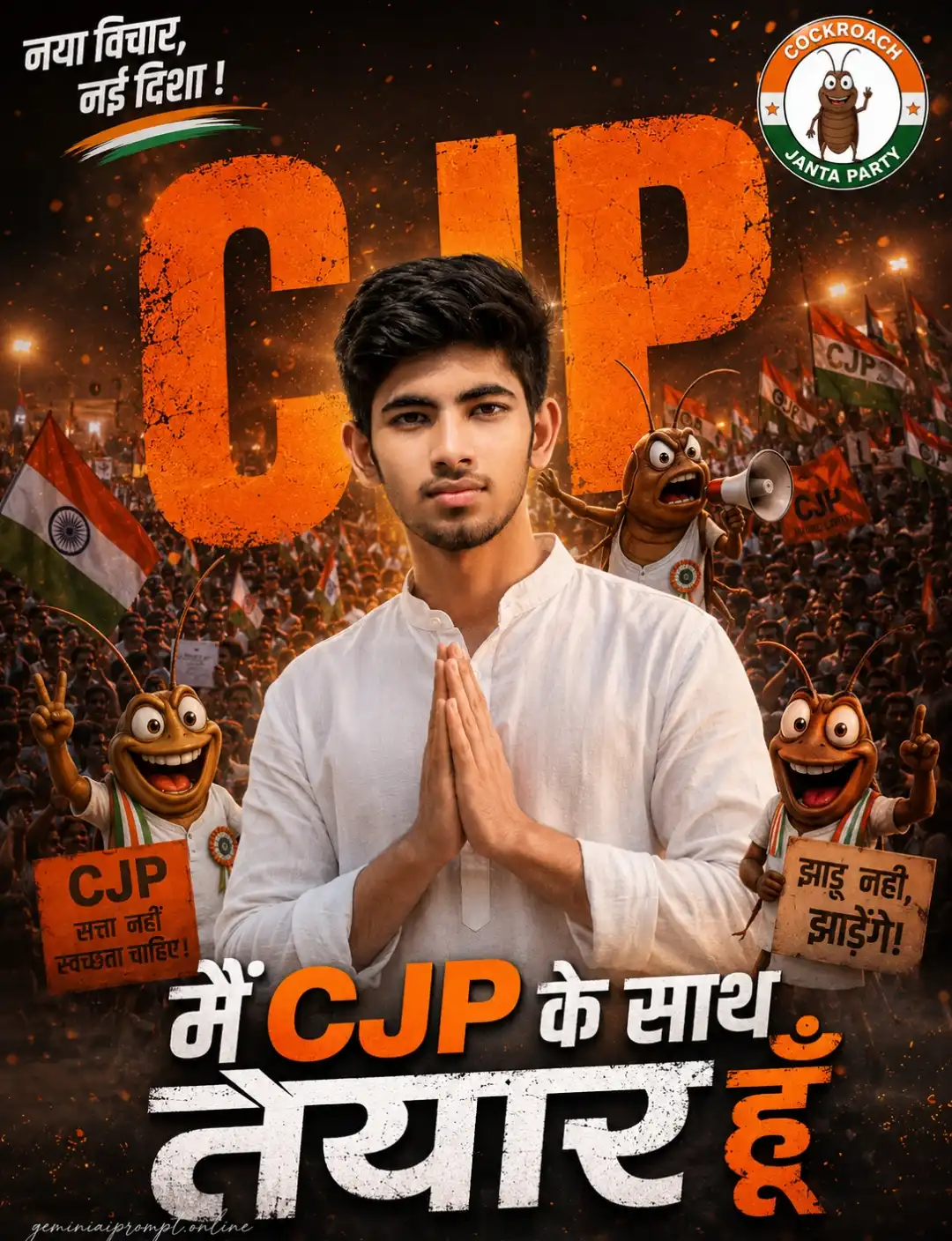 CJP Rally Crowd Poster Prompt