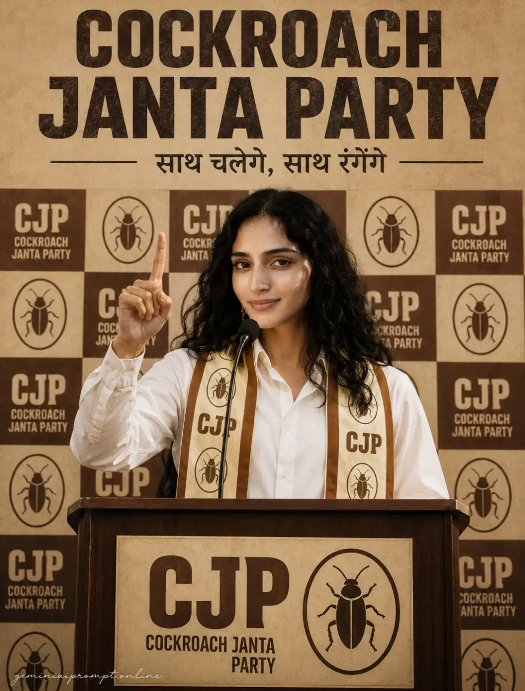 Cockroach Janta Party Press Conference Prompt