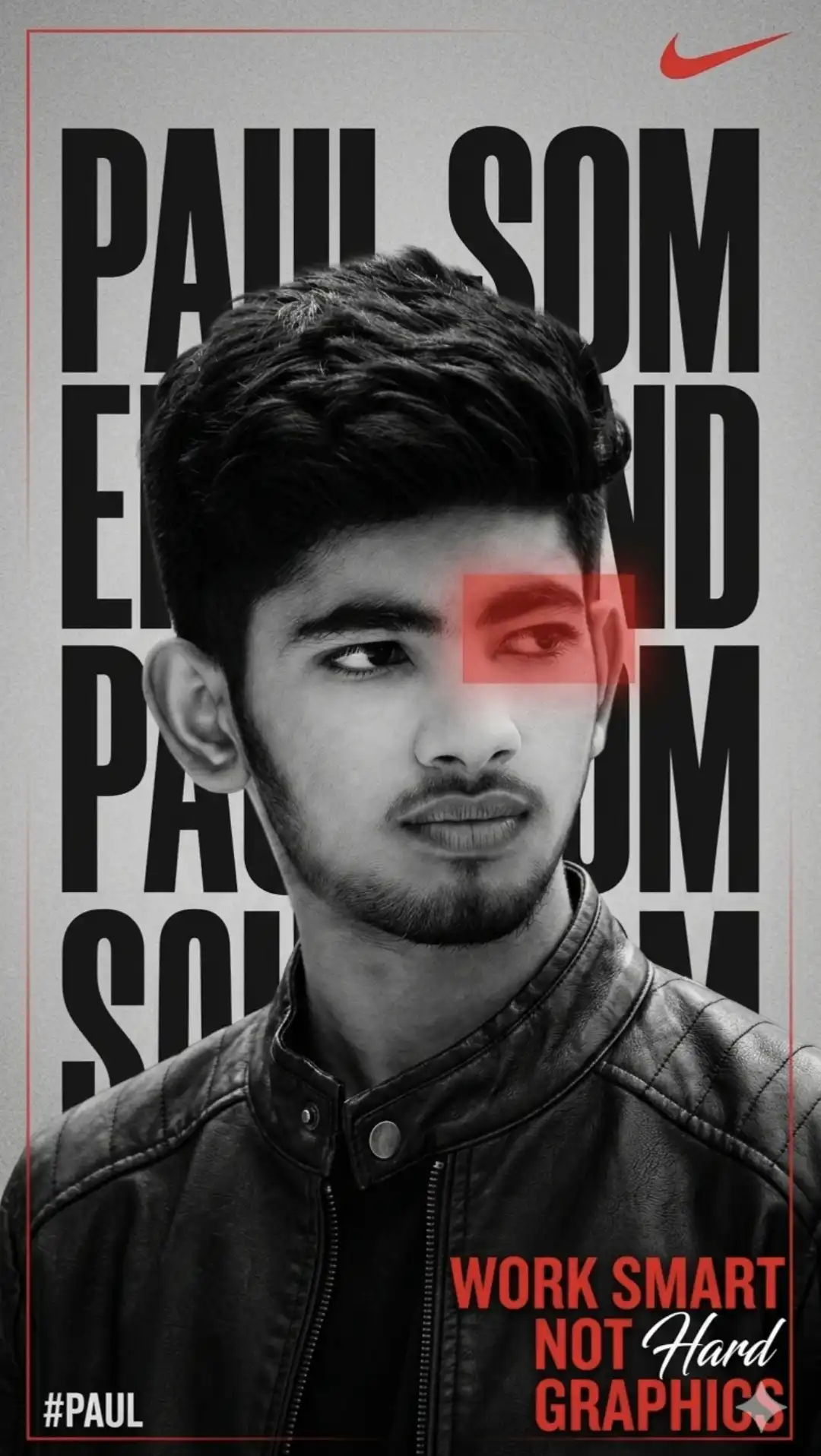 Dark Red Typography Streetwear Poster