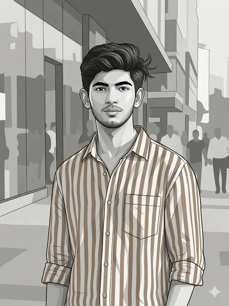 Digital Vector Sketch Portrait