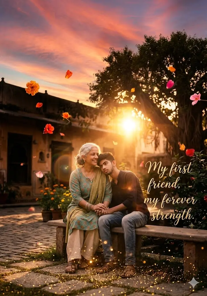 Emotional Sunset Silhouette Mother’s Day Art
