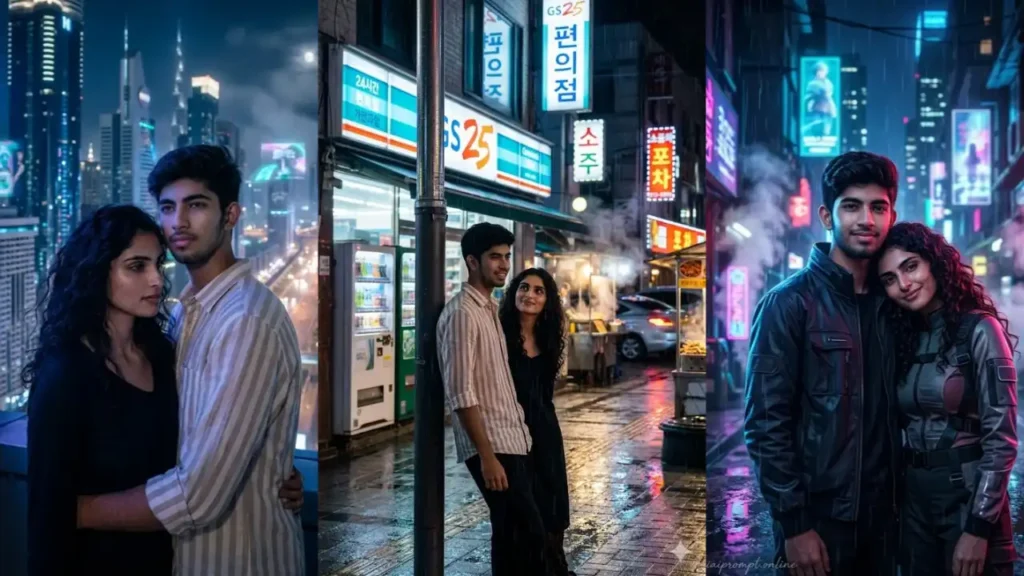 Gemini Neon Night Street Couple Prompts Copy Paste