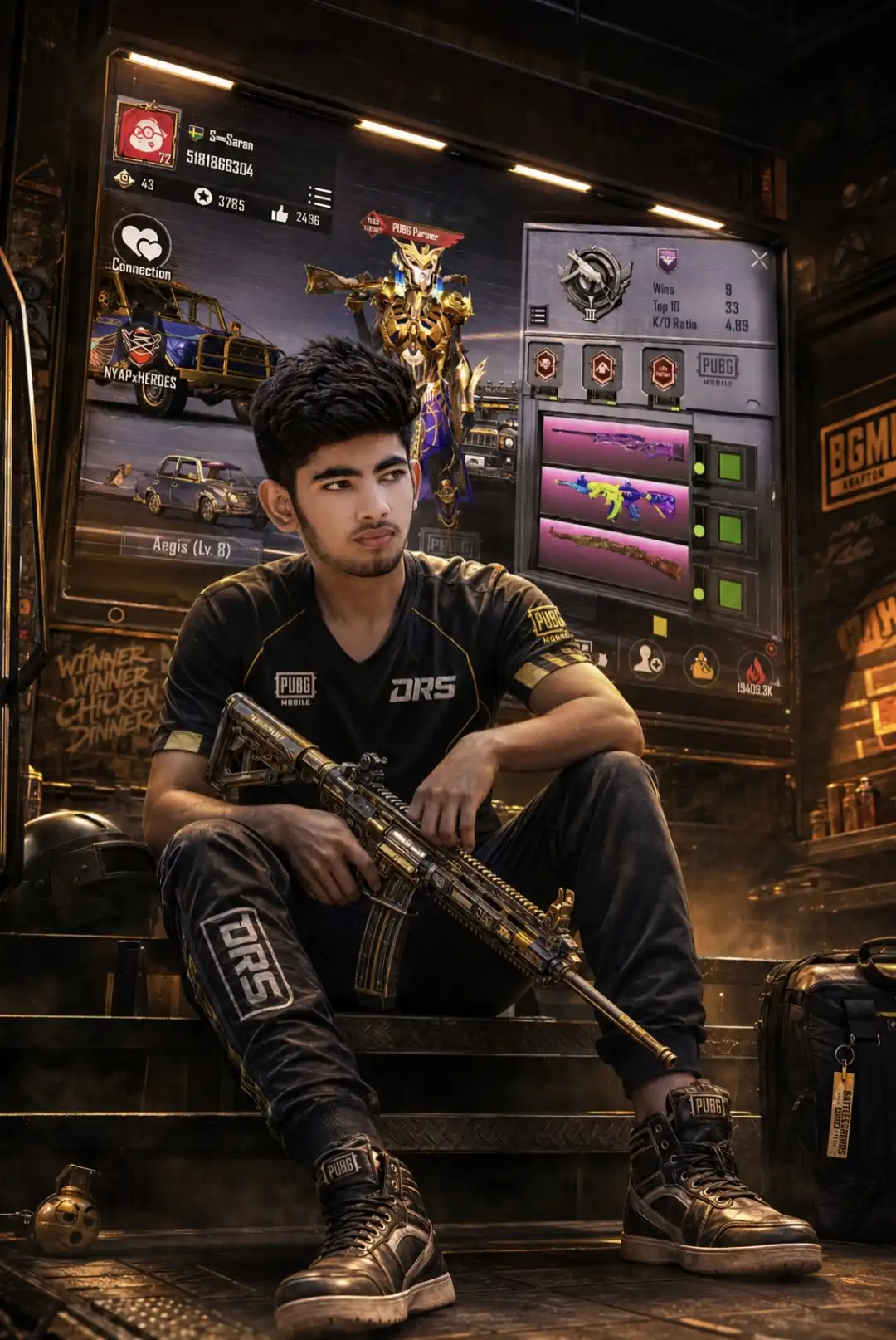PUBG Weapon Pose With Massive ID Screen