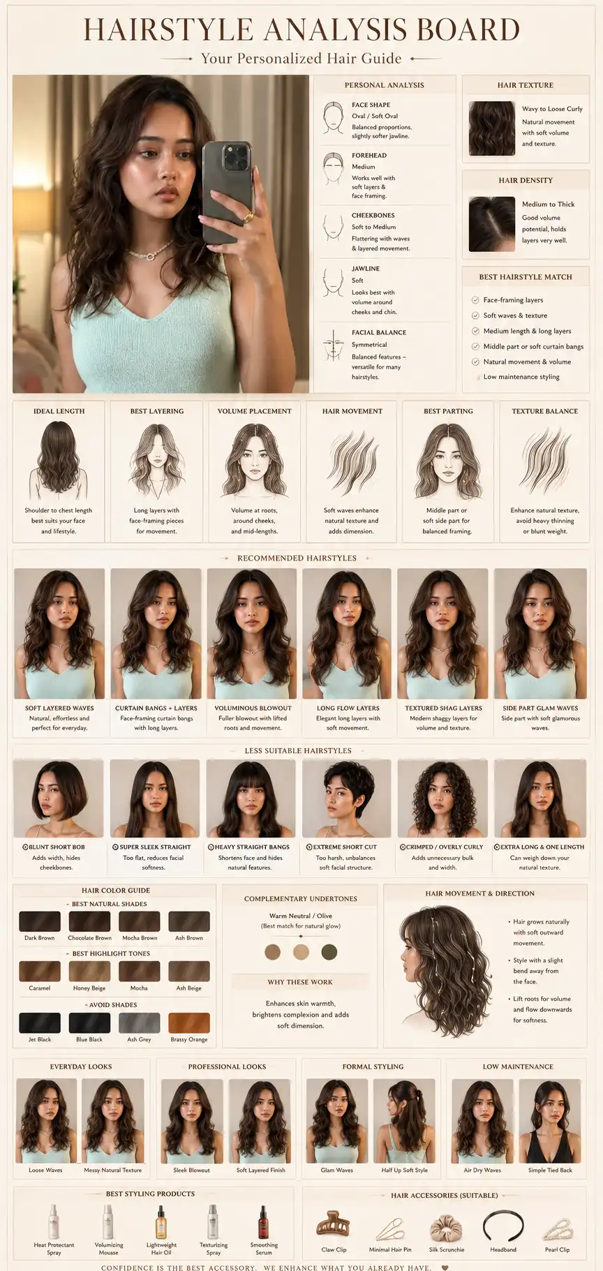 Personalized Hairstyle Analysis Board