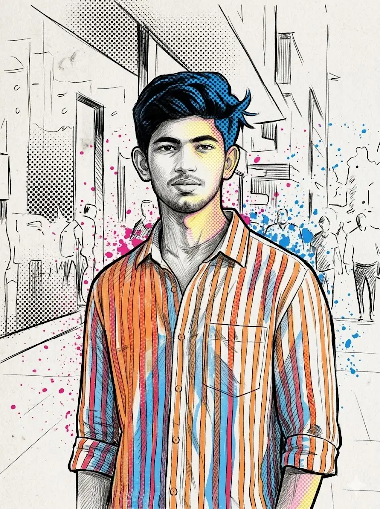 Pop Art Pencil Portrait