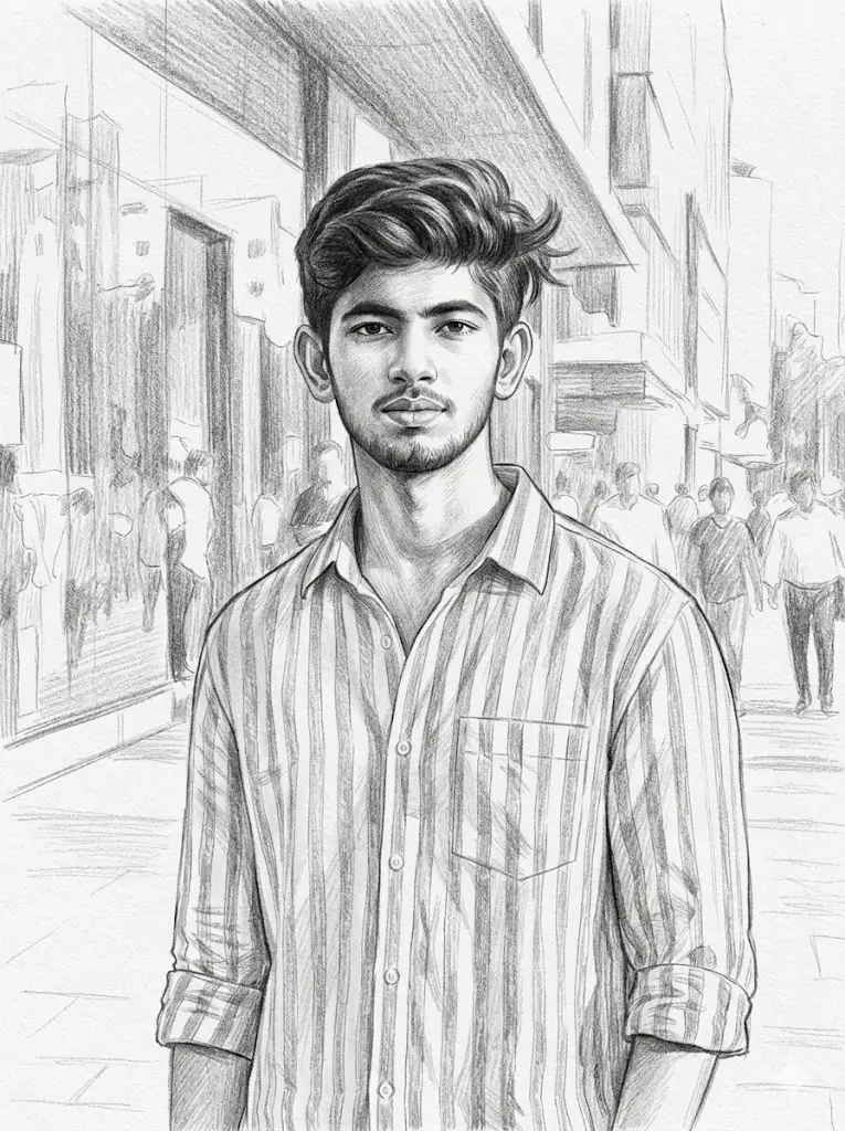 Realistic Pencil Portrait Sketch