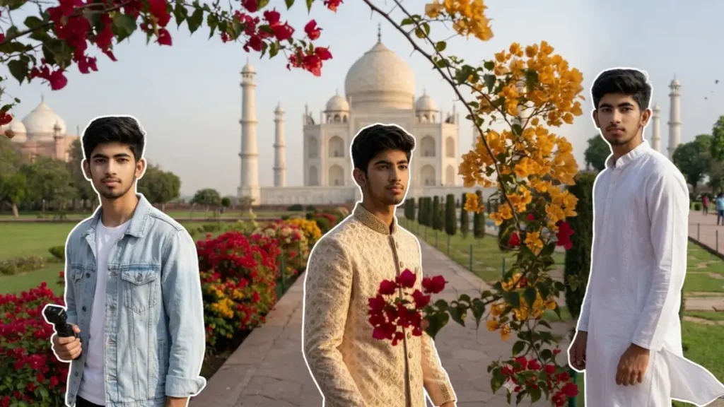 Realistic Taj Mahal Gemini Prompt Copy And Paste with Different Camera Angles