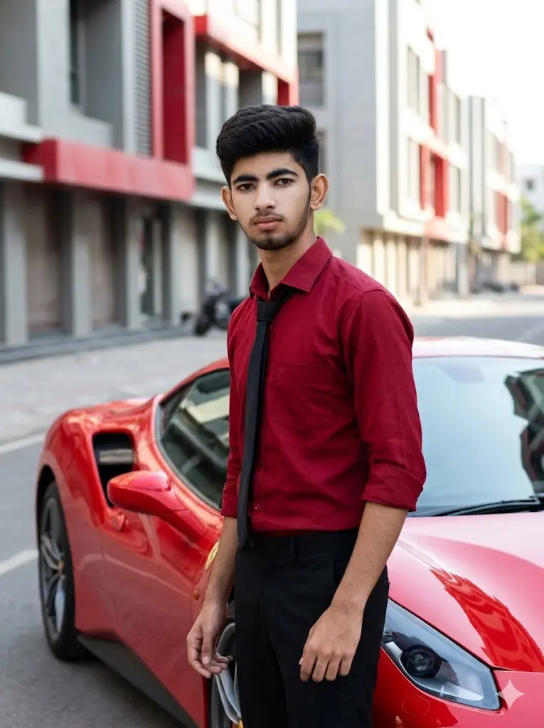 Red Street Confidence Portrait