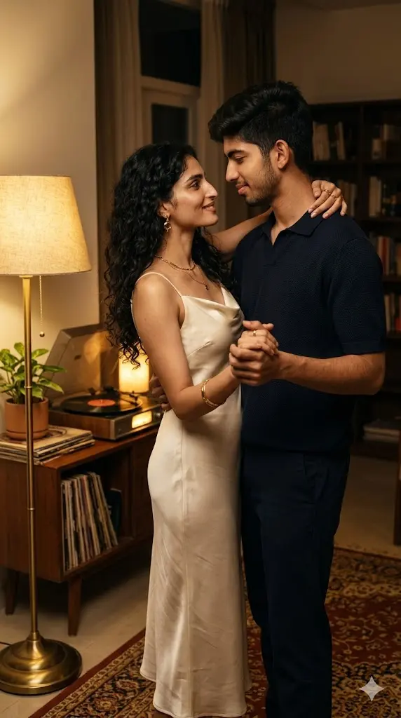 20 Romantic Couple Gemini AI Photo Prompts - Just Upload Photo And Show Your Love Soft Dance in the Living Room Soft Dance in the Living Room