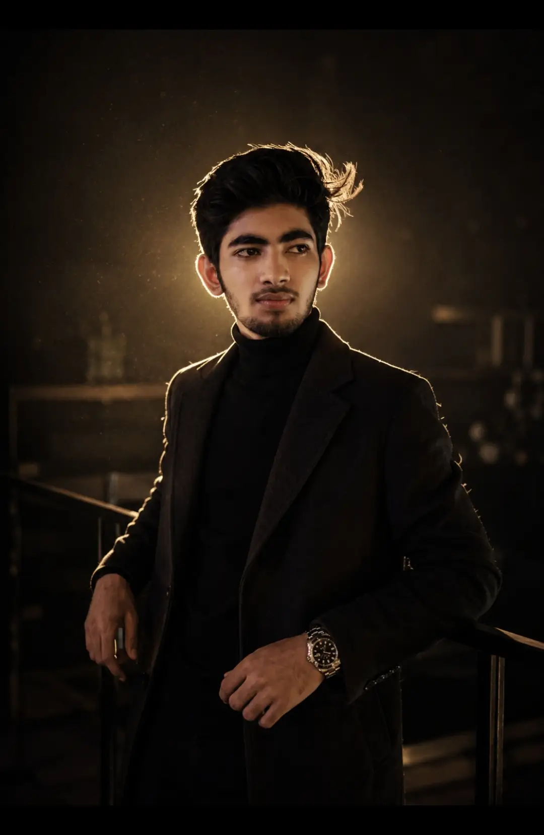 Trending Cinematic Night Portrait Photo Prompt For Boys