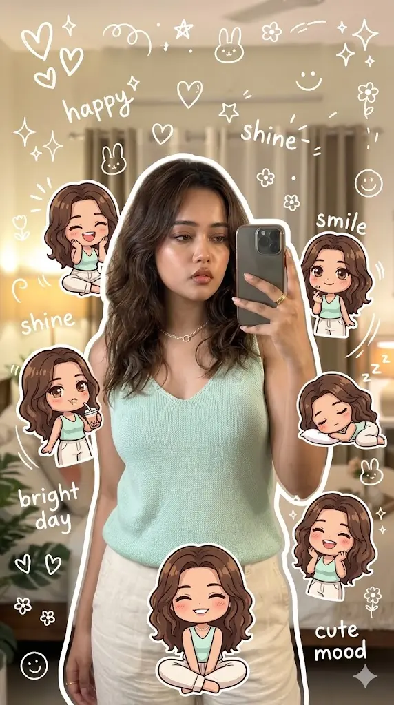 Viral Kawaii Clone Collage Effect
