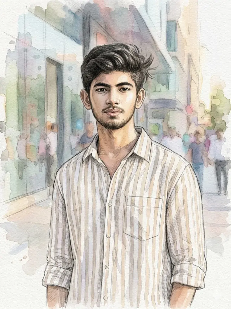 Watercolor Pencil Fusion Sketch