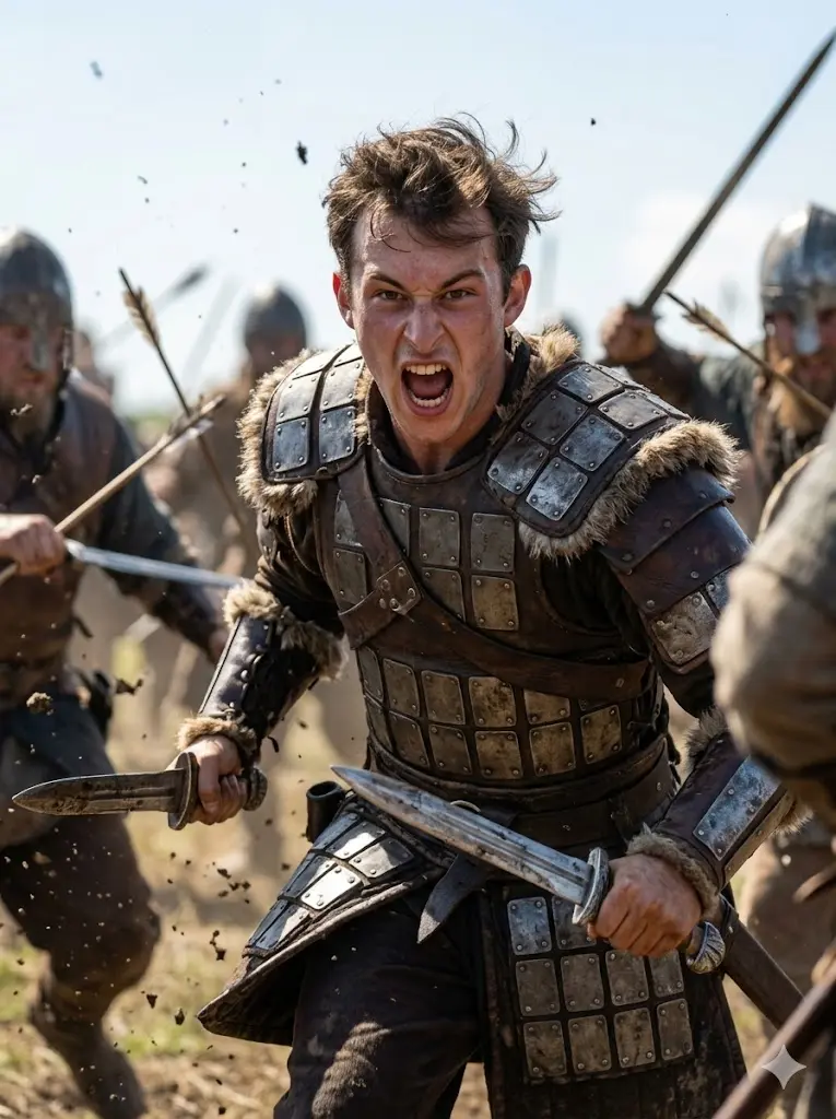 Young Warrior Rage – Battlefield Charge