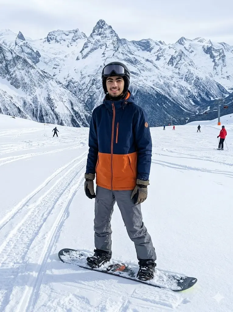 Realistic Adventure Sports Photo Gemini Prompts Snowboarding Mountain Adventure Snowboarding Mountain Adventure