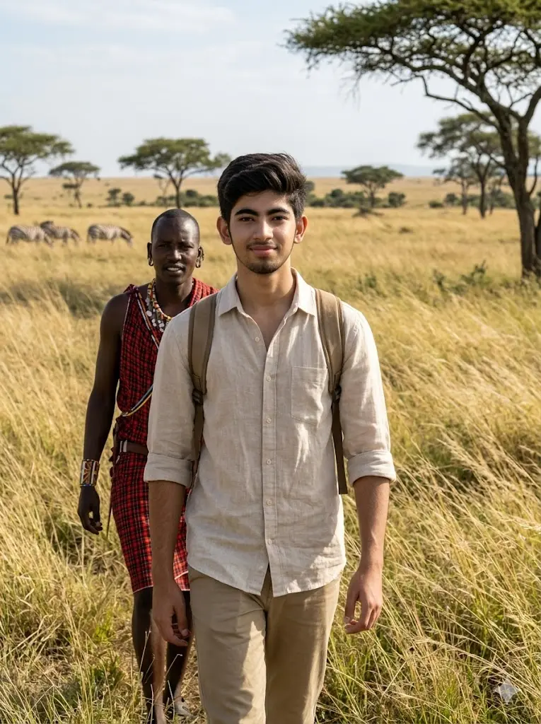 Gemini African Jungle Safari Prompts Walking Through Safari Grasslands Walking Through Safari Grasslands