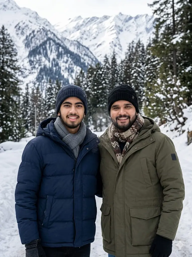 Winter Friends Travel Portrait