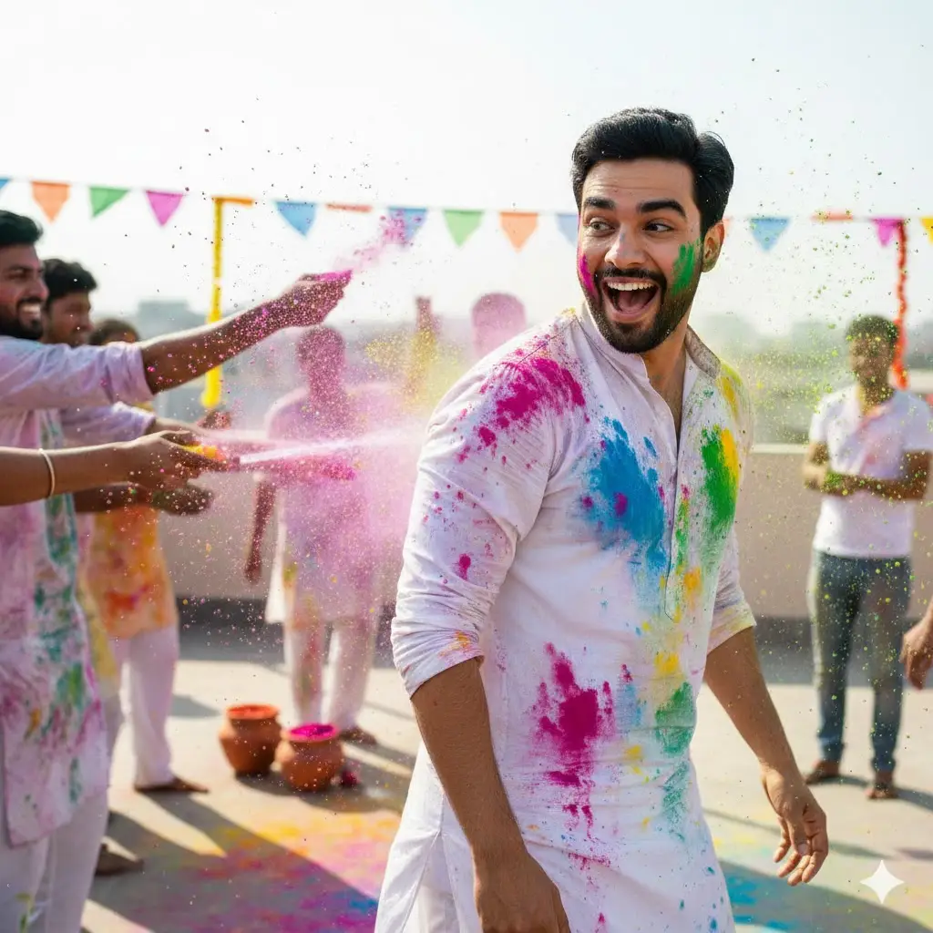 Gemini AI gemini ai Holi Prompt For Men friends