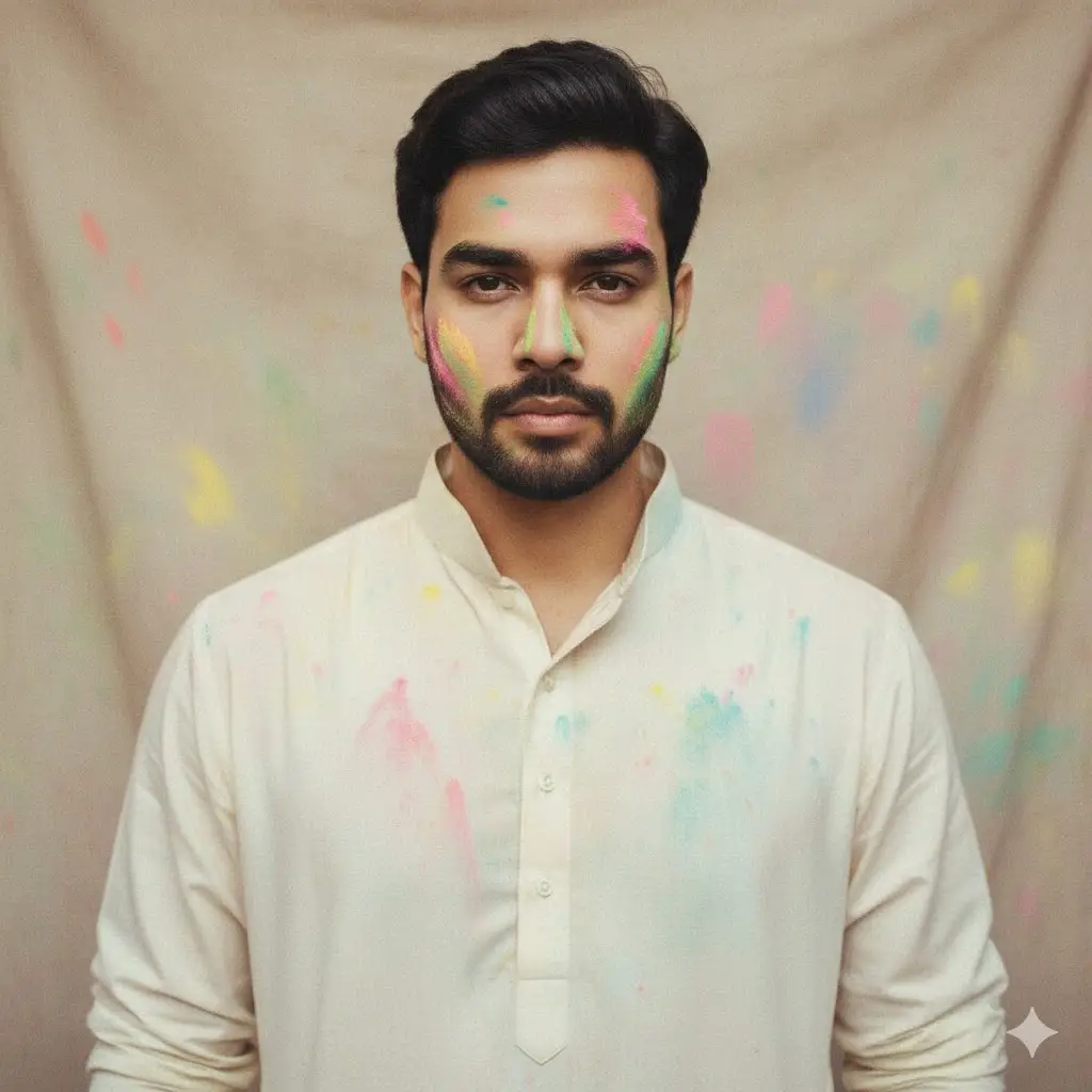 Gemini AI gemini ai Holi Prompt Men Portrait