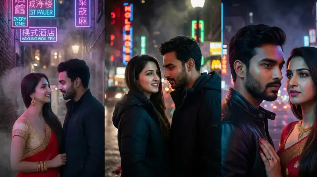 Gemini Neon Night Street Couple Prompts Copy Paste