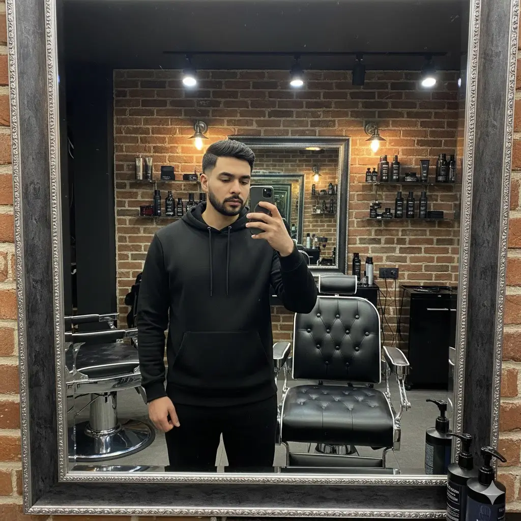 Gemini barber Mirror Selfie Prompts for Boys