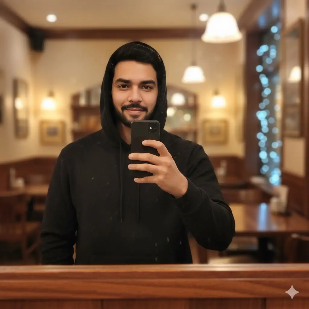 Gemini cafe Mirror Selfie Prompts for Boys