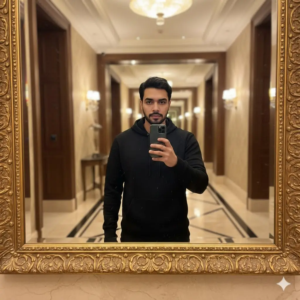 Gemini hotel Mirror Selfie Prompts for Boys