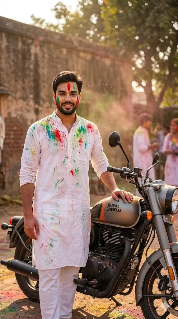 Holi bike prompts Gemini ai