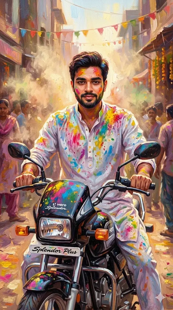 Holi bikes prompt Gemini ai