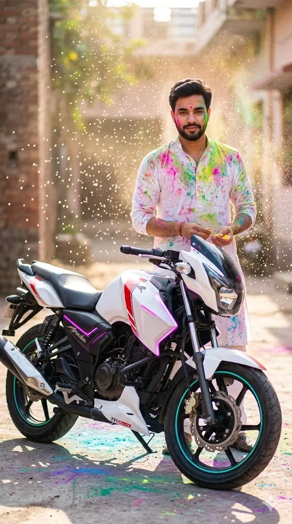 Holi bikes prompt Gemini