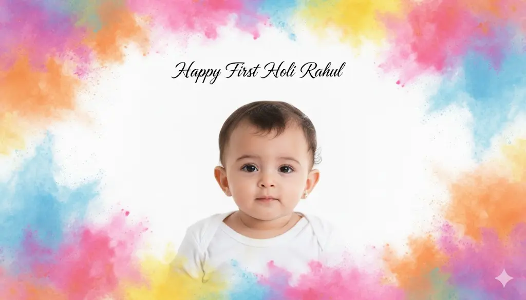 Holi prompt baby boy studio