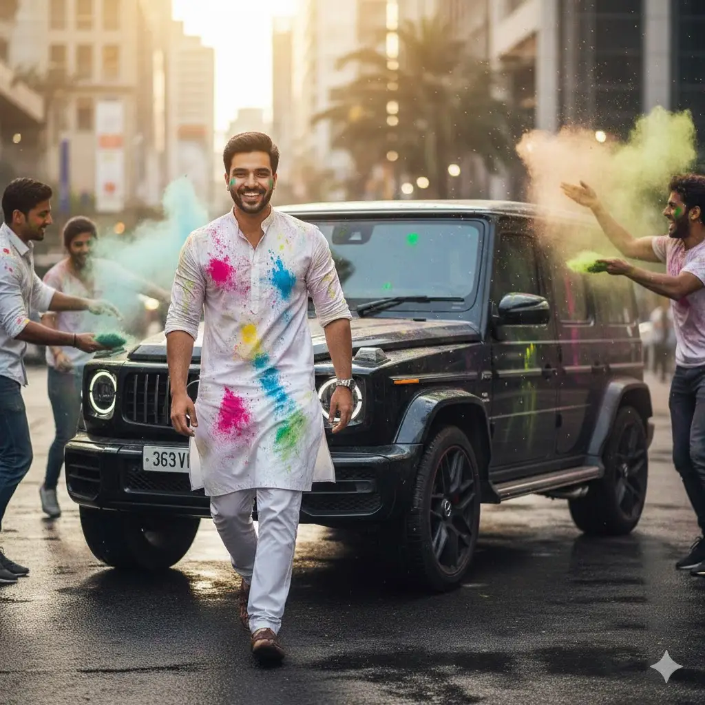 Holi prompt for car street