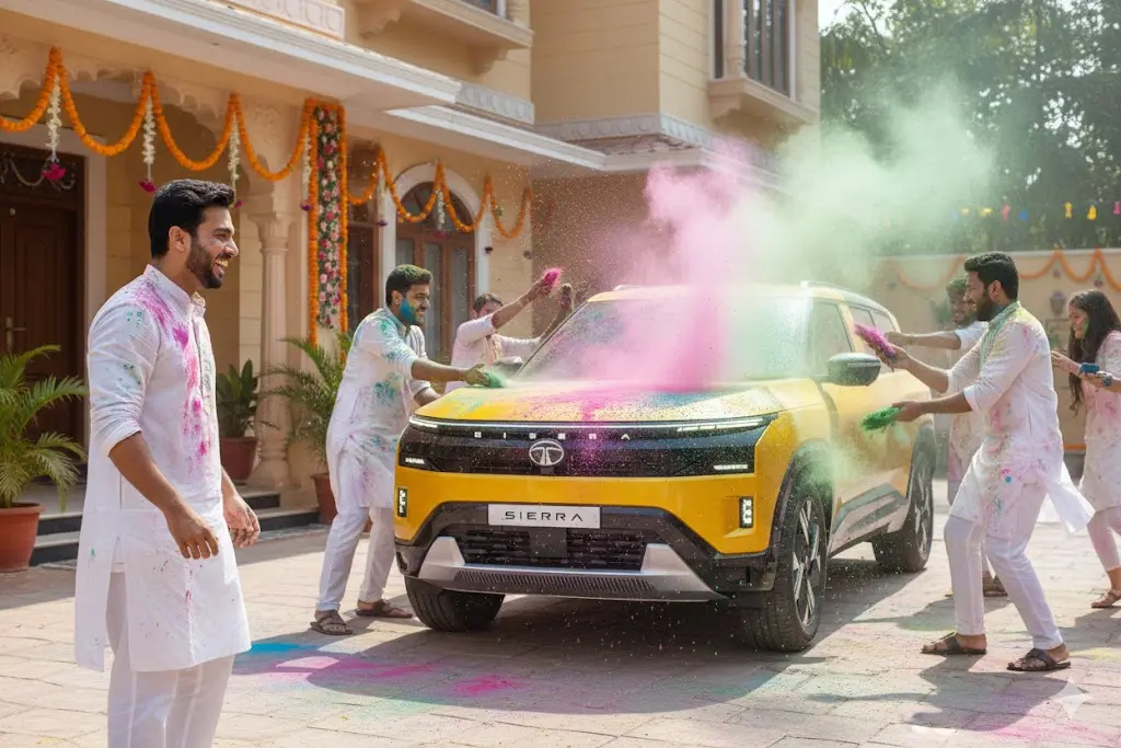Holi prompt for car tata