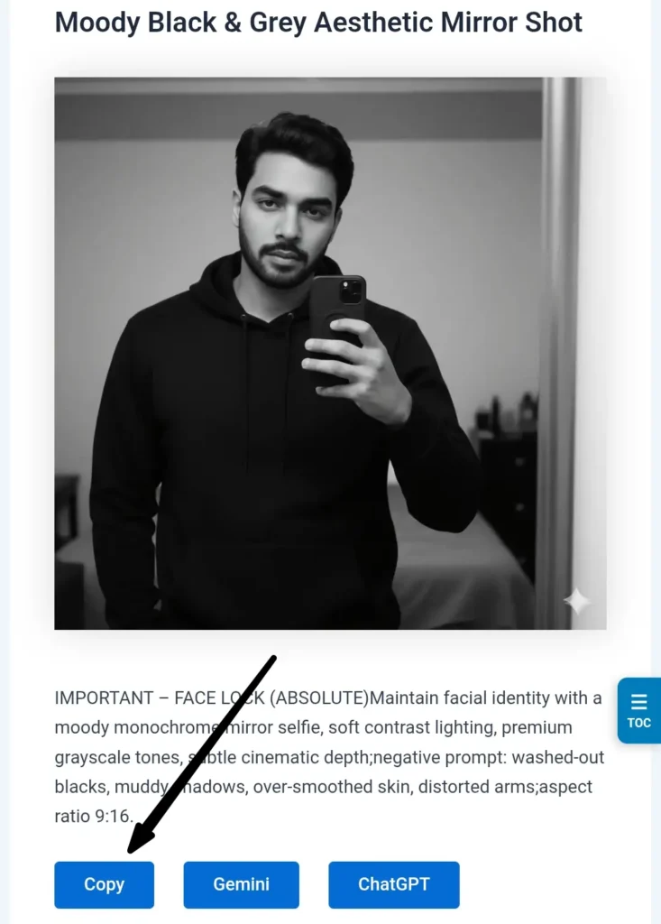 copy Gemini ai prompt