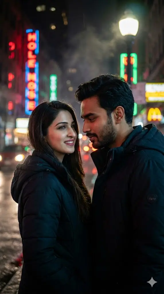 gemini Neon Night Street couple prompts