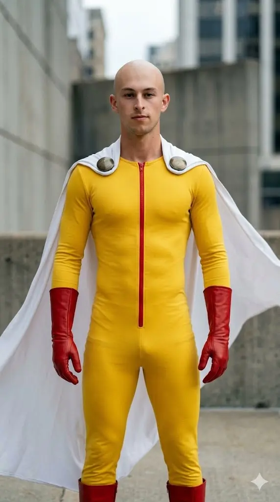 11 One Punch Man Gemini Prompts: Turn Yourself Into Iconic Realistic Anime Characters Bald Hero Saitama Transformation Bald Hero Saitama Transformation