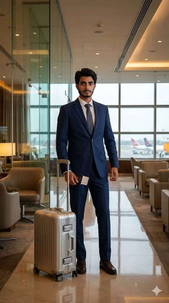 Airport Prompt Gemini: Turn Your Selfie Into a VIP Airport Look Without Leaving Home Business Class Airport Look Business Class Airport Look