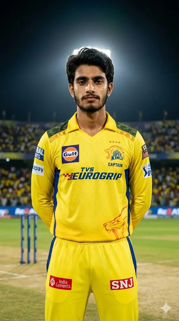 CSK Jersey Gemini Prompt Copy Paste Captain Aura Portrait Captain Aura Portrait