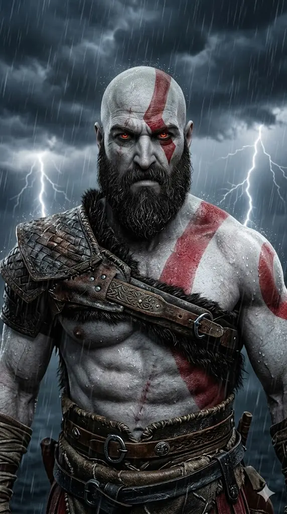 Dark Storm Warrior Portrait