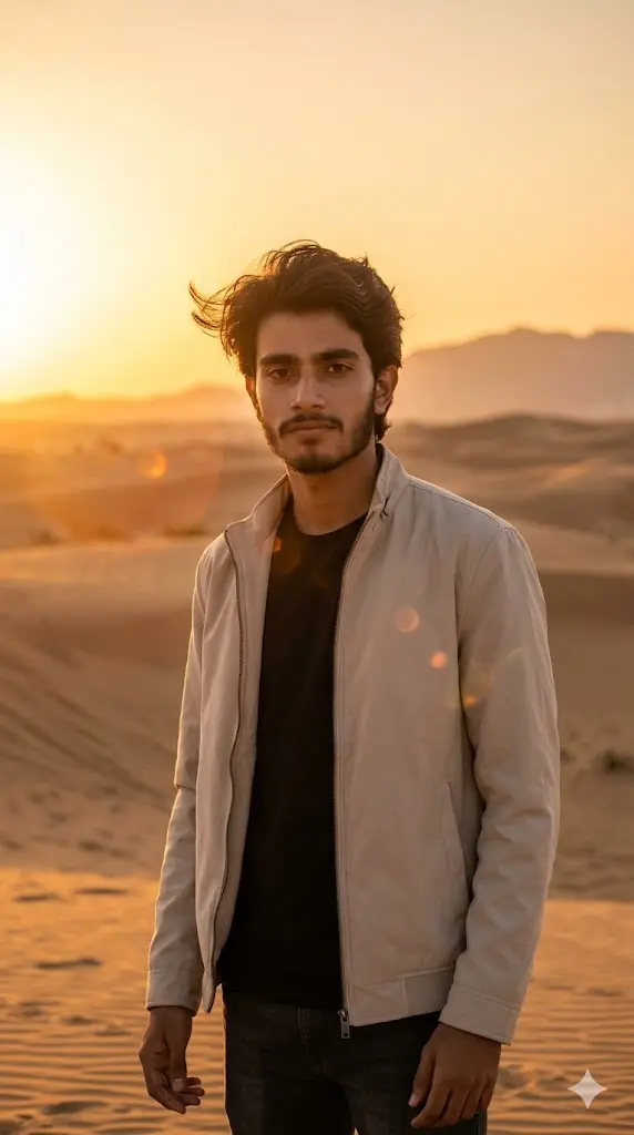 Desert Sunset Aura Portrait