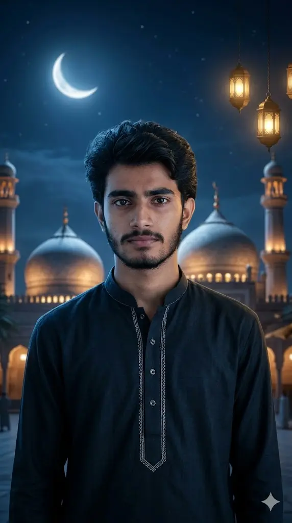 Eid Moonlight Serenity Portrait